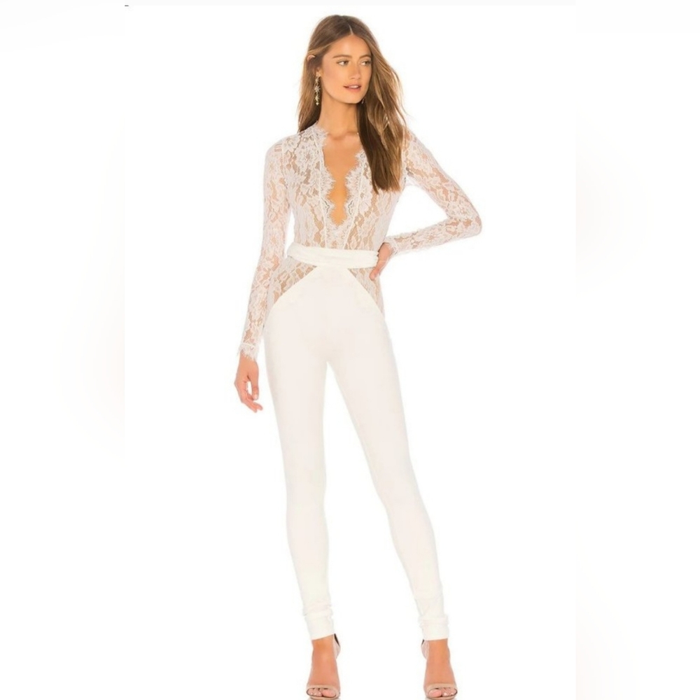 Michael Costello Revolve Jullian lace jumpsuit